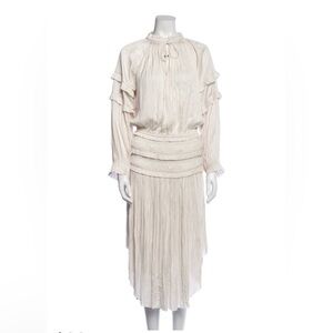 Ulla Johnson Mock Neck Midi Length Dress